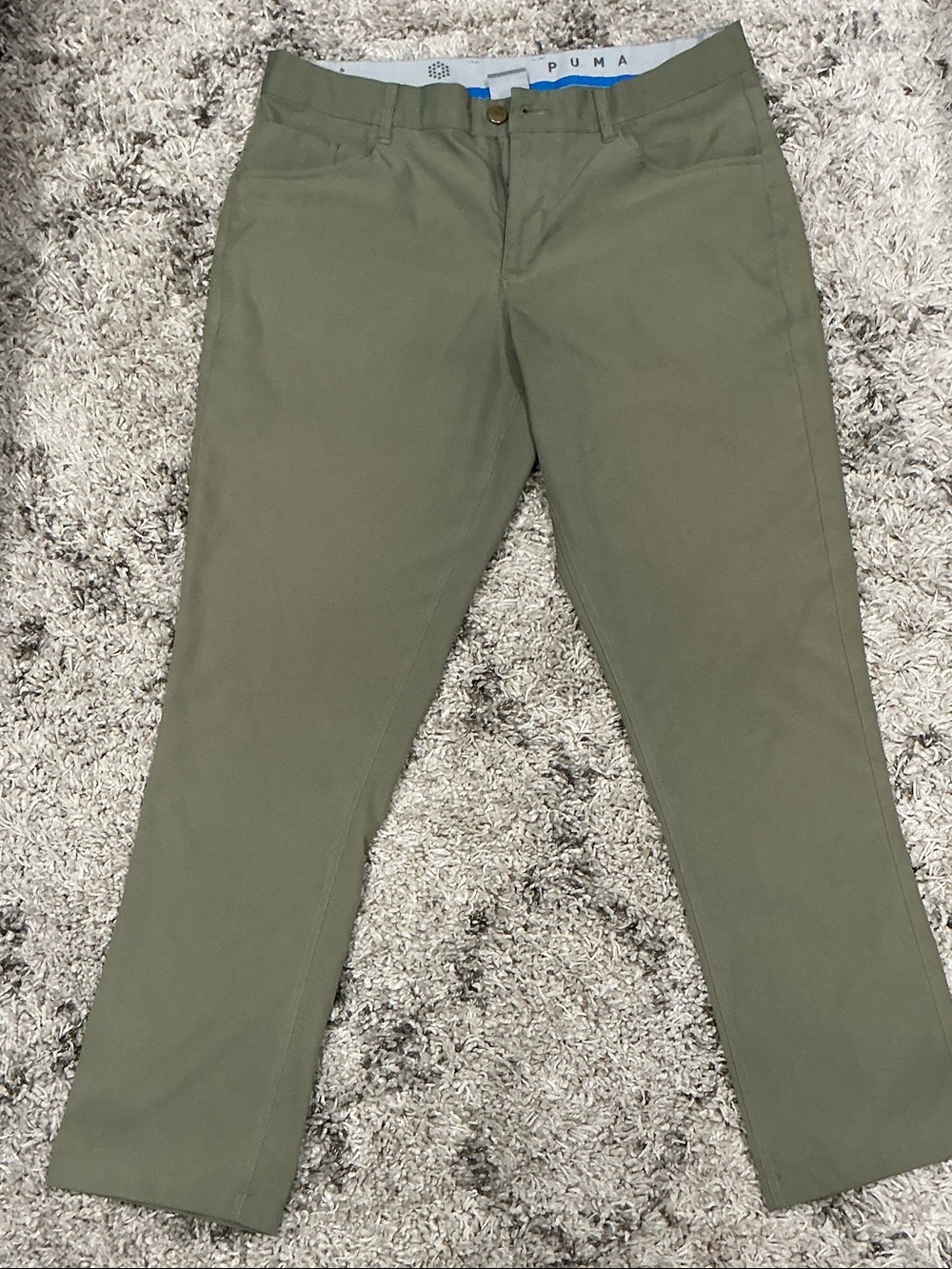 Puma Olive Golf Pants for Men
